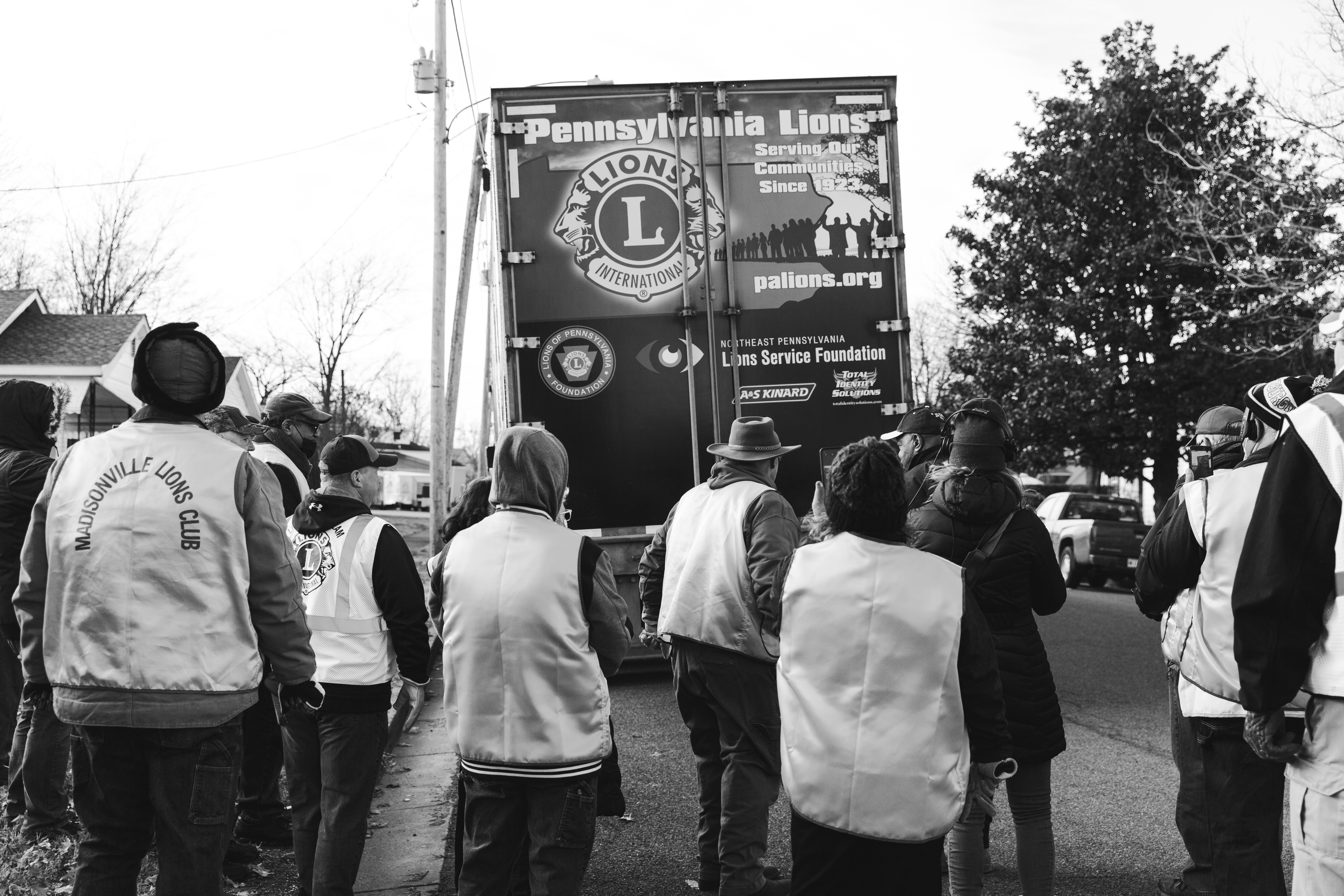 photo of Lions from different clubs gathered to help those affected by the tornado