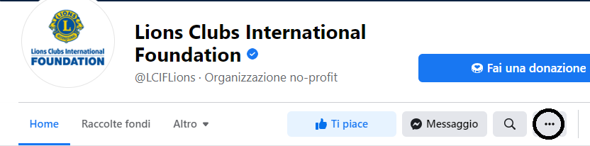 immagine che mostra dove si trovano i tre pallini sulla pagina