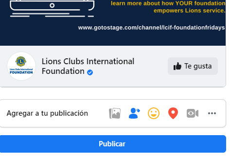 image showing a button to add a post to your page