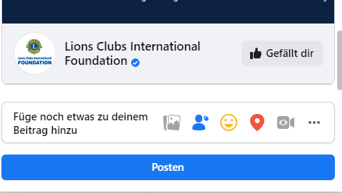 Abbildung einer Schaltfläche, mit der Sie Ihrer Seite einen Post hinzufügen können.