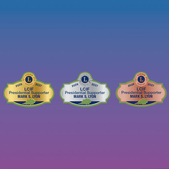 International President Singh LCIF support pins